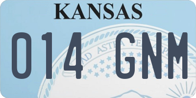 KS license plate 014GNM