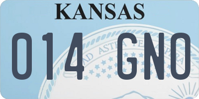 KS license plate 014GNO