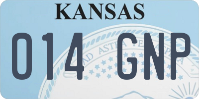 KS license plate 014GNP