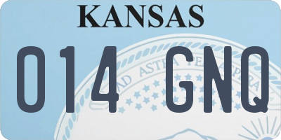 KS license plate 014GNQ