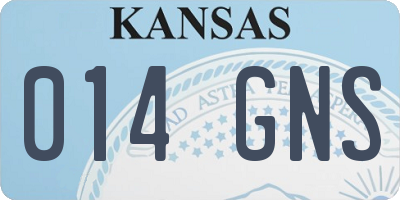 KS license plate 014GNS