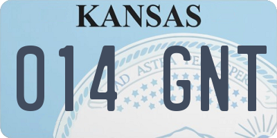 KS license plate 014GNT