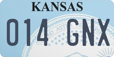 KS license plate 014GNX