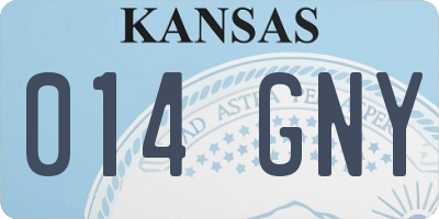 KS license plate 014GNY