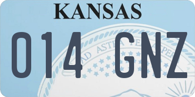 KS license plate 014GNZ