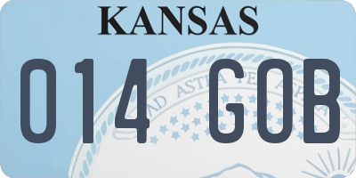 KS license plate 014GOB