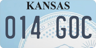 KS license plate 014GOC