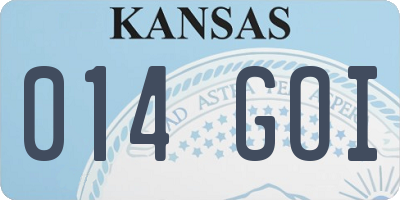 KS license plate 014GOI