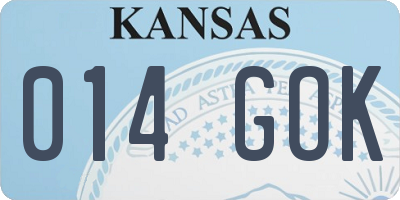 KS license plate 014GOK