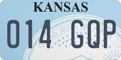 KS license plate 014GQP