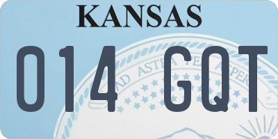 KS license plate 014GQT