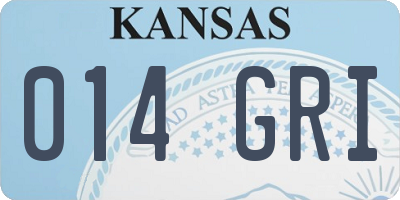 KS license plate 014GRI