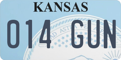 KS license plate 014GUN