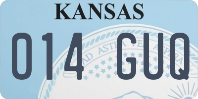 KS license plate 014GUQ
