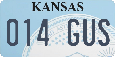 KS license plate 014GUS