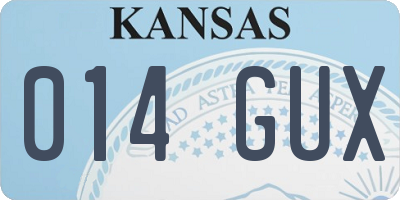 KS license plate 014GUX
