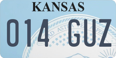 KS license plate 014GUZ
