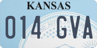 KS license plate 014GVA