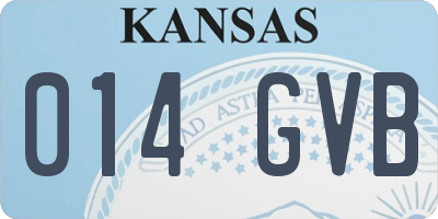 KS license plate 014GVB