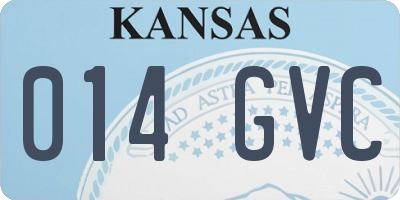 KS license plate 014GVC