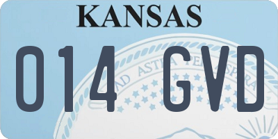 KS license plate 014GVD