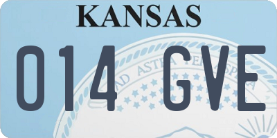 KS license plate 014GVE