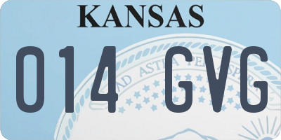 KS license plate 014GVG
