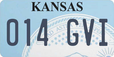 KS license plate 014GVI
