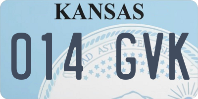 KS license plate 014GVK