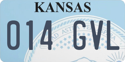 KS license plate 014GVL