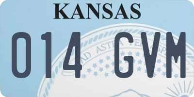 KS license plate 014GVM