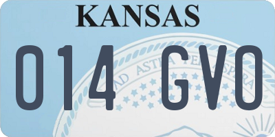 KS license plate 014GVO