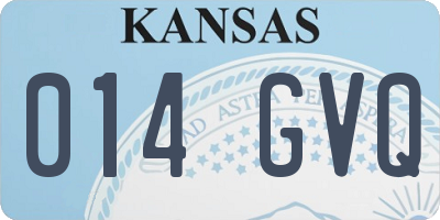 KS license plate 014GVQ