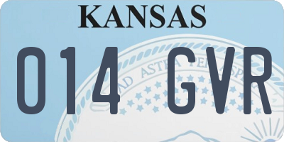 KS license plate 014GVR