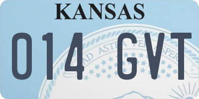 KS license plate 014GVT