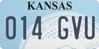 KS license plate 014GVU