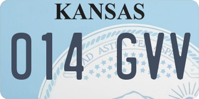 KS license plate 014GVV