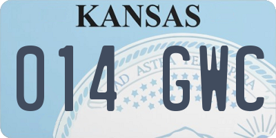 KS license plate 014GWC