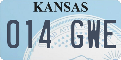KS license plate 014GWE