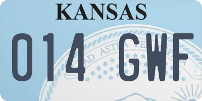 KS license plate 014GWF