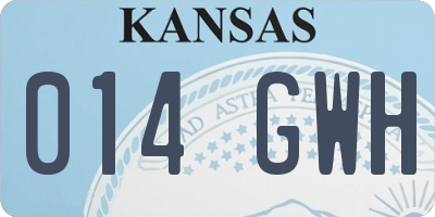 KS license plate 014GWH
