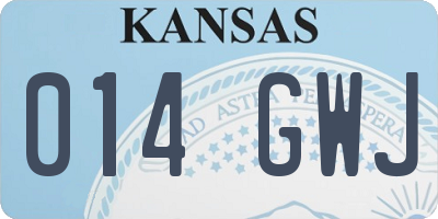 KS license plate 014GWJ
