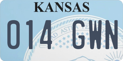 KS license plate 014GWN