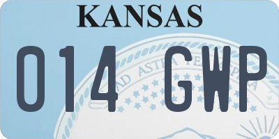 KS license plate 014GWP