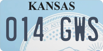 KS license plate 014GWS