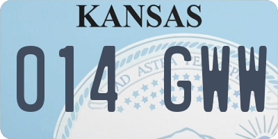 KS license plate 014GWW