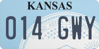KS license plate 014GWY