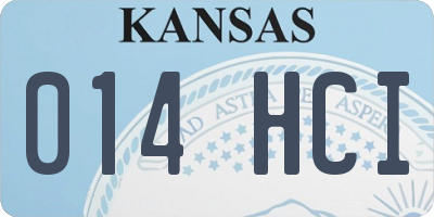 KS license plate 014HCI