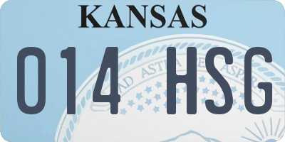 KS license plate 014HSG