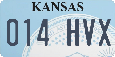 KS license plate 014HVX